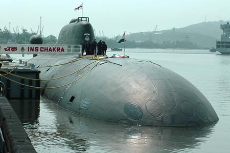 Tàu ngầm tấn công hạt nhân INS Chakra được Ấn Độ thuê của Nga.