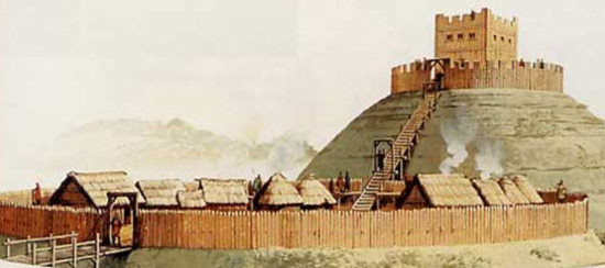 Những lâu đài đầu tiên ở Châu Âu được xây nên từ gỗ