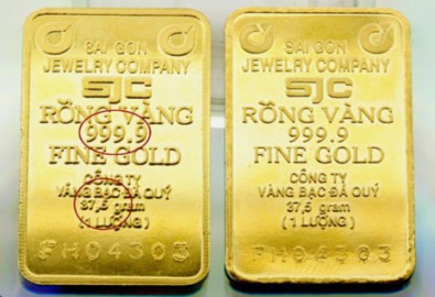 Vàng SJC bị làm giả