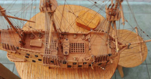 10 năm làm thuyền bằng… que diêm, Phi thường - kỳ quặc, chuyen la, chuyen la the gioi, mô hình thuyền, que diêm, David Reynolds, Daily Mail
