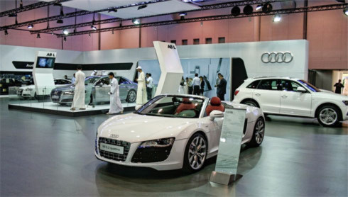 Gian trưng bày của Audi.