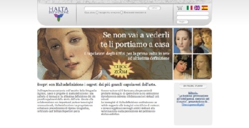 Trang web www.haltadefinizione.com sở hữu các bức tranh của các nghệ sĩ vĩ đại nhất như Caravaggio, Leonardo Da Vinci, Botticelli ...