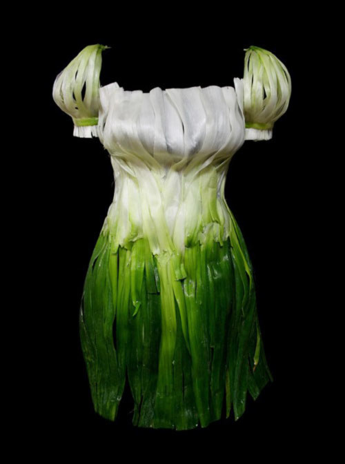 Thiết kế váy từ rau củ quả