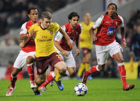 Thua Braga, Arsenal trước nguy cơ bị loại ở Champions League
