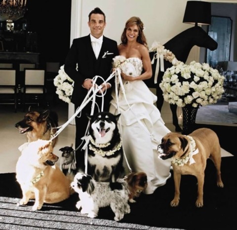 Ảnh cưới của Robbie Williams và Ayda Field. Ảnh: Chaplins.