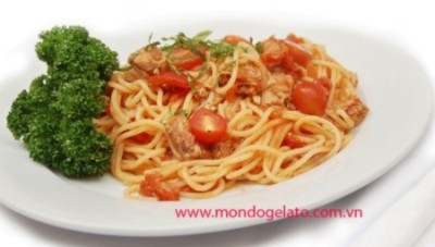 Spaghetti al Tonno – mì Spaghetti cá ngừ đại dương, món ngon dành cho người thích hải sản.