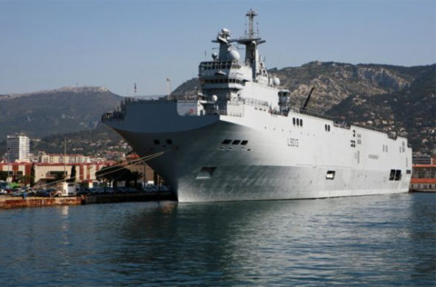 Một tàu chiến lớp Mistral do Pháp chế tạo. Ảnh: wikimedia.