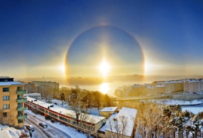 Ba mặt trời xuất hiện trên bầu trời Thụy Điển