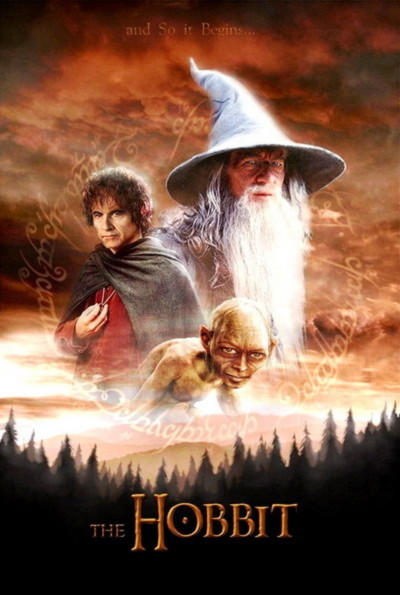 Poster phác thảo đầu tiên của 'The Hobbit'. Ảnh: Warner Bros.