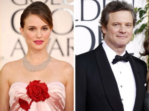 Nữ và nam diễn viên chính xuất sắc của Quả cầu vàng năm nay - Natalie Portman và Colin Firth.