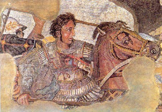 Alexander Alexander Đại đế đánh Vua Ba Tư Darius III’. Tranh ghép đá tại Bảo tàng Khảo cổ Quốc gia thành phố Naples. Ảnh từ Wikipedia.com