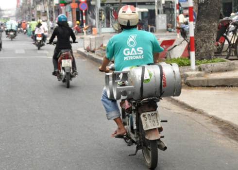 Giá gas tăng từ đầu tháng 3. Ảnh: Kiên Cường