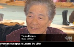 Cụ bà 83 tuổi thoát khỏi sóng thần nhờ... xe đạp