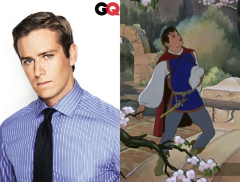 Armie Hammer sẽ trở thành hoàng tử của Bạch Tuyết.