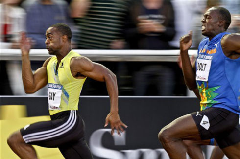 Thành công của Tyson Gay trong năm 2010 là lời cảnh báo đanh thép cho Usain Bolt trước Thế vận hội London. Ảnh: AFP.