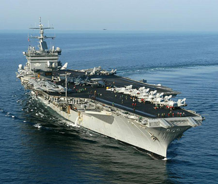 Tàu sân bay USS Enterprise đang có mặt tại Biển Đỏ. Ảnh: Navy