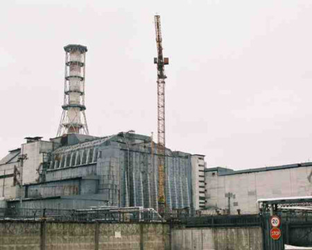 Cảnh tượng bên trong nhà máy điện hạt nhân Chernobyl tại Ukraina. Ảnh: