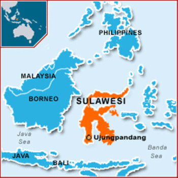 Động đất làm rung chuyển đảo Sulawesi của Indonesia hôm 25/4. Đồ họa: squidoo.com.