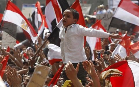 Hàng ngàn người biểu tình tại Quảng trường Tahrir ở Cairo, 1/4/2011