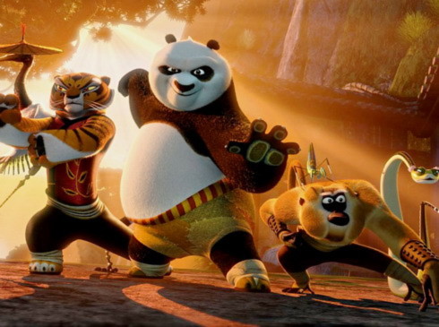 Po và nhóm Ngũ đại hiệp trong phần hai. Ảnh: DreamWorks.