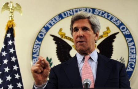 Thượng nghị sĩ Mỹ John Kerry. Ảnh: AFP.