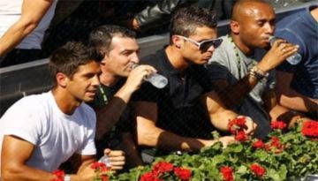 Ronaldo xem Rafael Nadal thi đấu