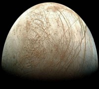 Bề mặt đầy băng của Mặt trăng Europa.