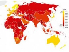 Bản đồ của tổ chức Minh bạch Quốc tế (www.transparence.org)