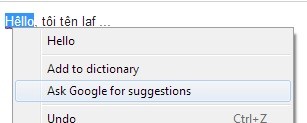 Từ “Hello” được gợi ý để thay thế cho từ bị sai chính tả