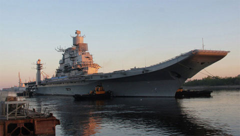 Tàu sân bay INS Vikramaditya. Ảnh: RIA Novosti