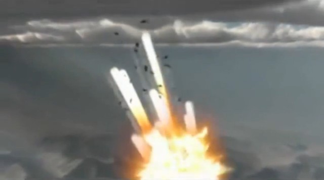 Tên lửa do hệ thống phòng không S-300 của Nga nổ tung trên bầu trời. Tên lửa do hệ thống phòng không S-300 của Nga nổ tung trên bầu trời.
