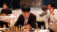 Quang Liêm đã phải trải qua trận đấu dài kỷ lục 6,5h (Ảnh: chessworldcup).