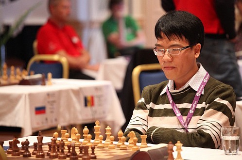 Kỳ thủ Lê Quang Liêm tại World Cup cờ vua thế giới 2013 ở Na Uy - Ảnh: Paul Truong
