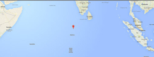 Vị trí của Maldives Vị trí của Maldives
