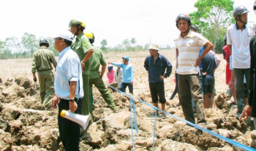 Địa phương phải huy động nhiều lực lượng xuống hiện trường