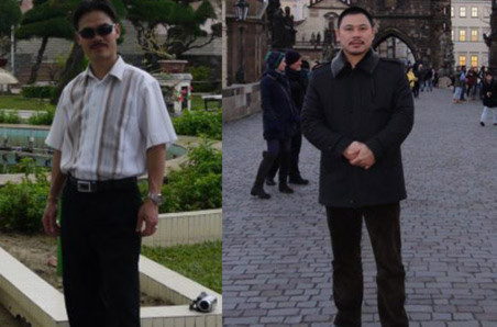 Tác giả Lê Văn Lương (ảnh trái) và Hồ Sĩ Trúc. Tác giả Lê Văn Lương (ảnh trái) và Hồ Sĩ Trúc.