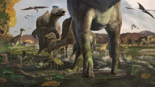 Phát hiện dấu chân khủng long 70 triệu năm tuổi