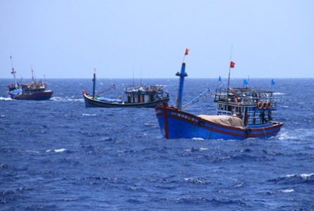Các tàu cá của Trung Quốc vẫn thường xuyên bám sát và ngăn cản tàu cá Việt Nam tại khu vực gần giàn khoan Hải Dương-981