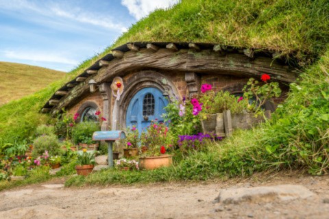 Một ngôi nhà Hobbit, Shire, New Zealand (Shutterstock)