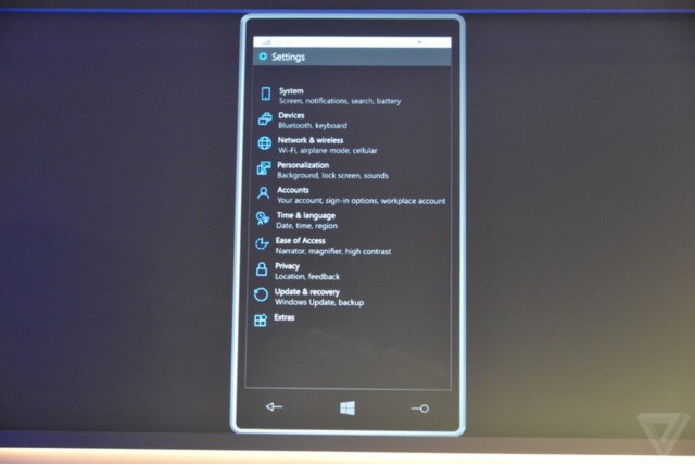 Các tính năng mới trên Windows 10 for phone