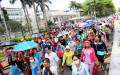 Hàng chục ngàn công nhân công ty PouYuen Việt Nam ở Quận Bình Tân TPHCM, bắt đầu đình công từ hôm 26/03/2015. Ảnh lao dong