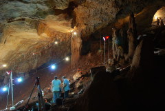 Ảnh chụp “MANOT CAVE EXCAVATION” của đoàn thám hiểm Hang Manot, đăng ký số CC BY-SA 3.0 trên Wikimedia Commons