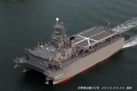 Tàu đo đạc âm hưởng JDS Hibiki (AOS-5201) của Nhật.