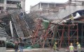 Hiện trường sự cố sụt xà mũ nhà ga tại công trường đường sắt đô thị Cát Linh-Hà Đông. Ảnh baodatviet