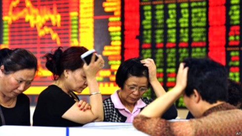 Diễn biến xấu trên thị trường chứng khoán Trung Quốc. Ảnh internet