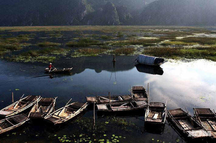 Tản mạn bằng thuyền trên đầm Vân Long Vẻ đẹp mê hoặc trời nước đầm phá Việt Nam
