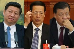 3 thành viên Thường vụ Bộ chính trị đảng Cộng sản Trung Quốc đương nhiệm có thân nhân được "hồ sơ Panama" đề cập là ông Tập Cận Bình, ông Trương Cao Lệ và ông Lưu Vân Sơn. Ảnh: The Straits Times.