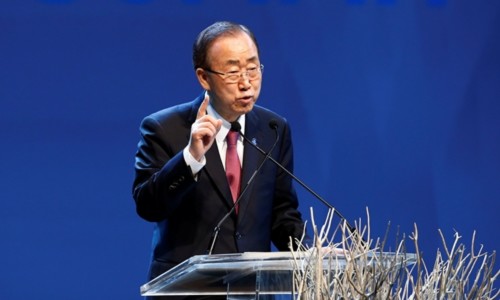 Tổng thư ký Liên Hợp Quốc Ban Ki-moon. Ảnh: Reuters.