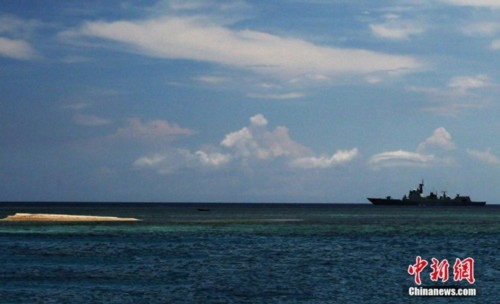 Tàu chiến Trung Quốc tuần tra trái phép ở quần đảo Trường Sa của Việt Nam. Ảnh: ChinaNews