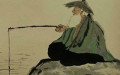 Khương Tử Nha ngồi câu cá bên sông Vị Thủy và gặp được Chu Văn Vương